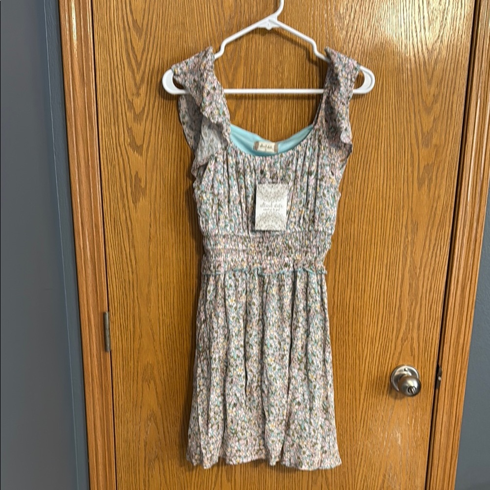 Altar'd State Floral woman’s  Dress with Ruffle Details